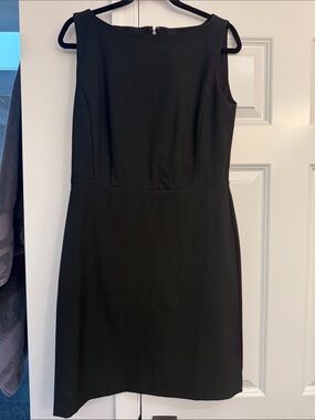 Ann Taylor Black Sleeveless Mini Sheath Dress